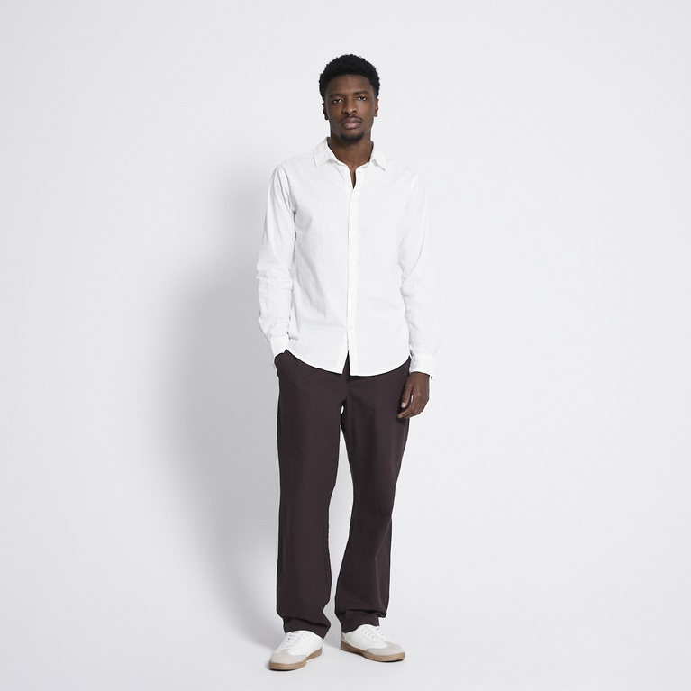 Linen blend shirt "Lucas" White